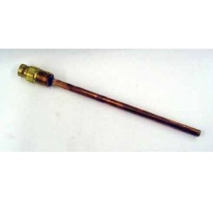 Copper Well, 3/8" x 10-17/32" w/ 1/2" NPT bushing