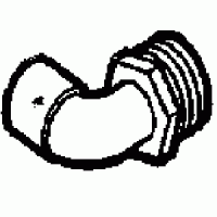 1/2 in.D, 15/16 in.L, Swt Female Elbow & Nut