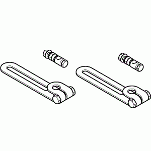 2 connectors, splined crank, 1/2" crank