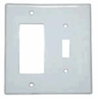 Black 2-Gang Toggle plate