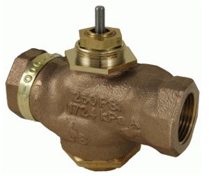VB-7323-0-4-04 Three-Way 1/2" Globe Diverting Threaded NPT