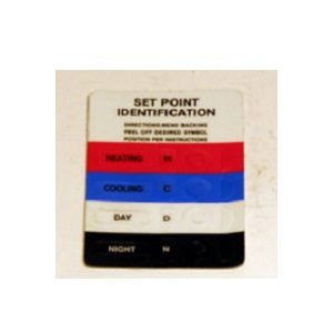 T-4000-114 Setpoint label card