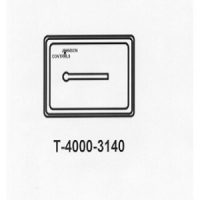 T-4000-3140 White Plastic Cover Thermometer Horizontal no window
