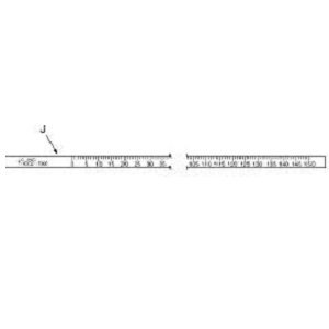 T-4506-100 0 to 150 F Dial Strip Horizontal Upper Farenheit